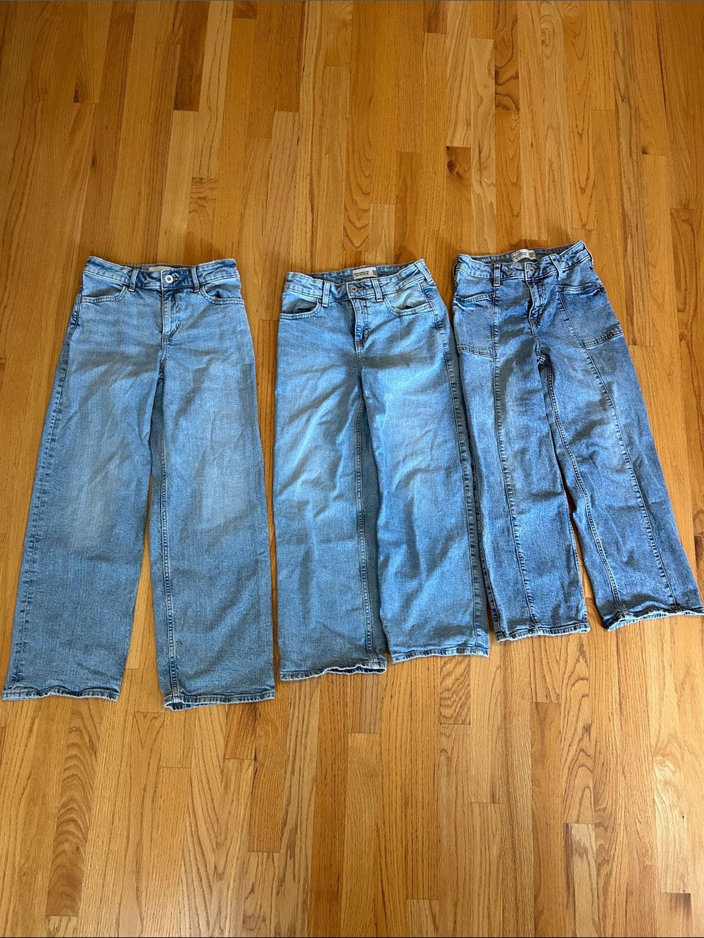 Abercrombie Kids high rise wide leg pants